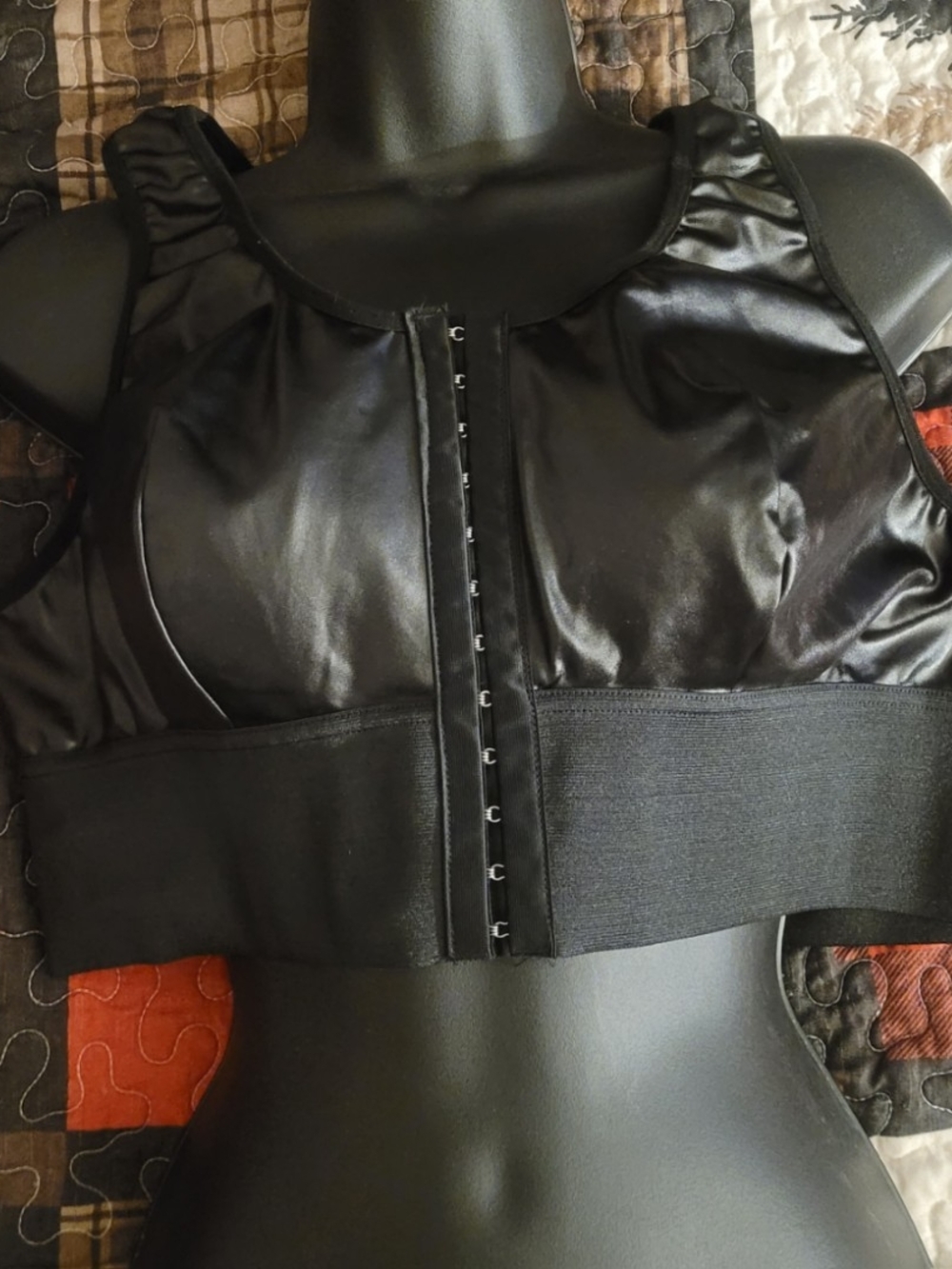 Faux Leather Bralette 2X